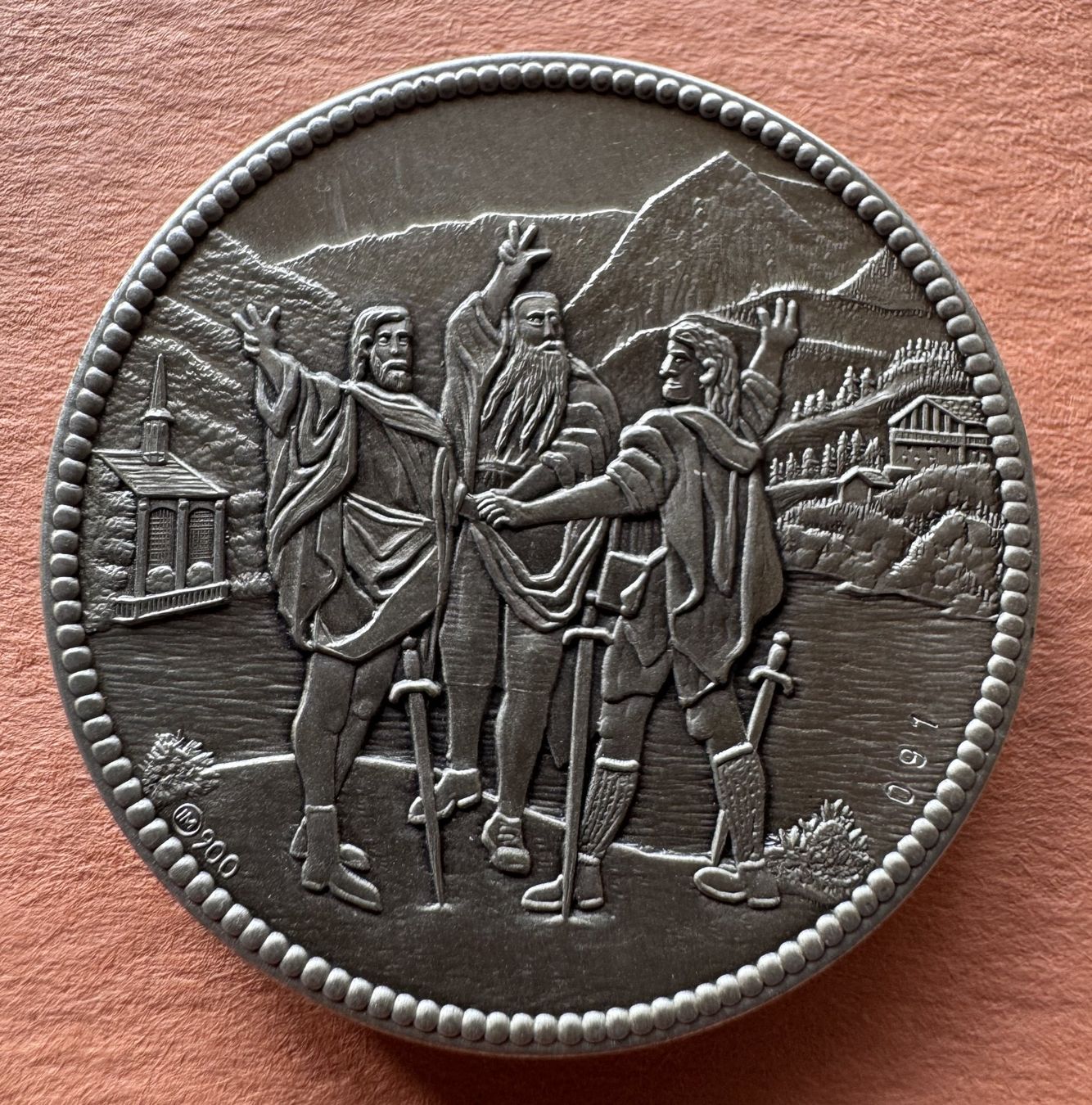 Medaglie: Schraubtaler Silber - 700 Jahre Eidgenossenschaft – Nuovo e nell'imballaggio originale da Diepoldsau venduto da preisparadies-ch 1