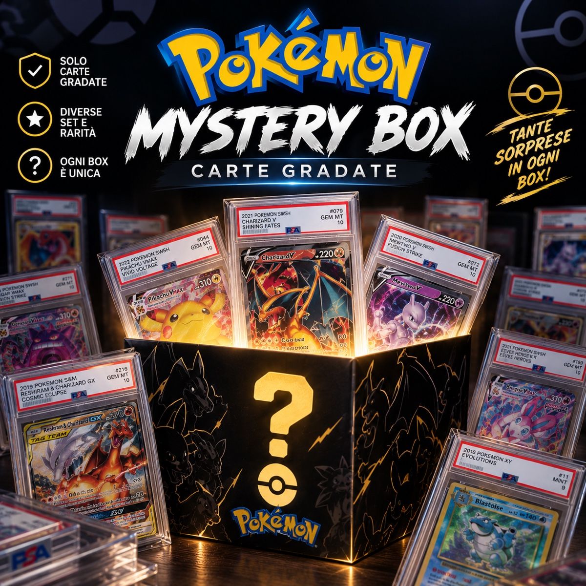 Pokémon Sammelbilder & Trading cards: MISTERY BOX POKEMON GRADED – Neu und originalverpackt aus Taverne von YOHISTORE