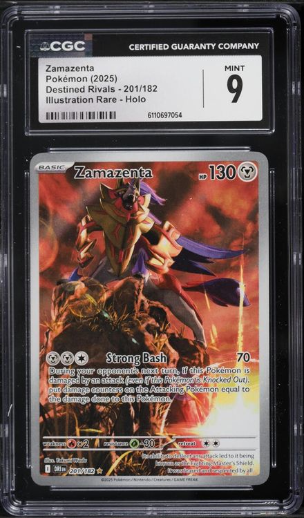 2025 Pokemon Destined Rivals IR Zamazenta #201 CGC 9 MINT (Neu (gemäss ...