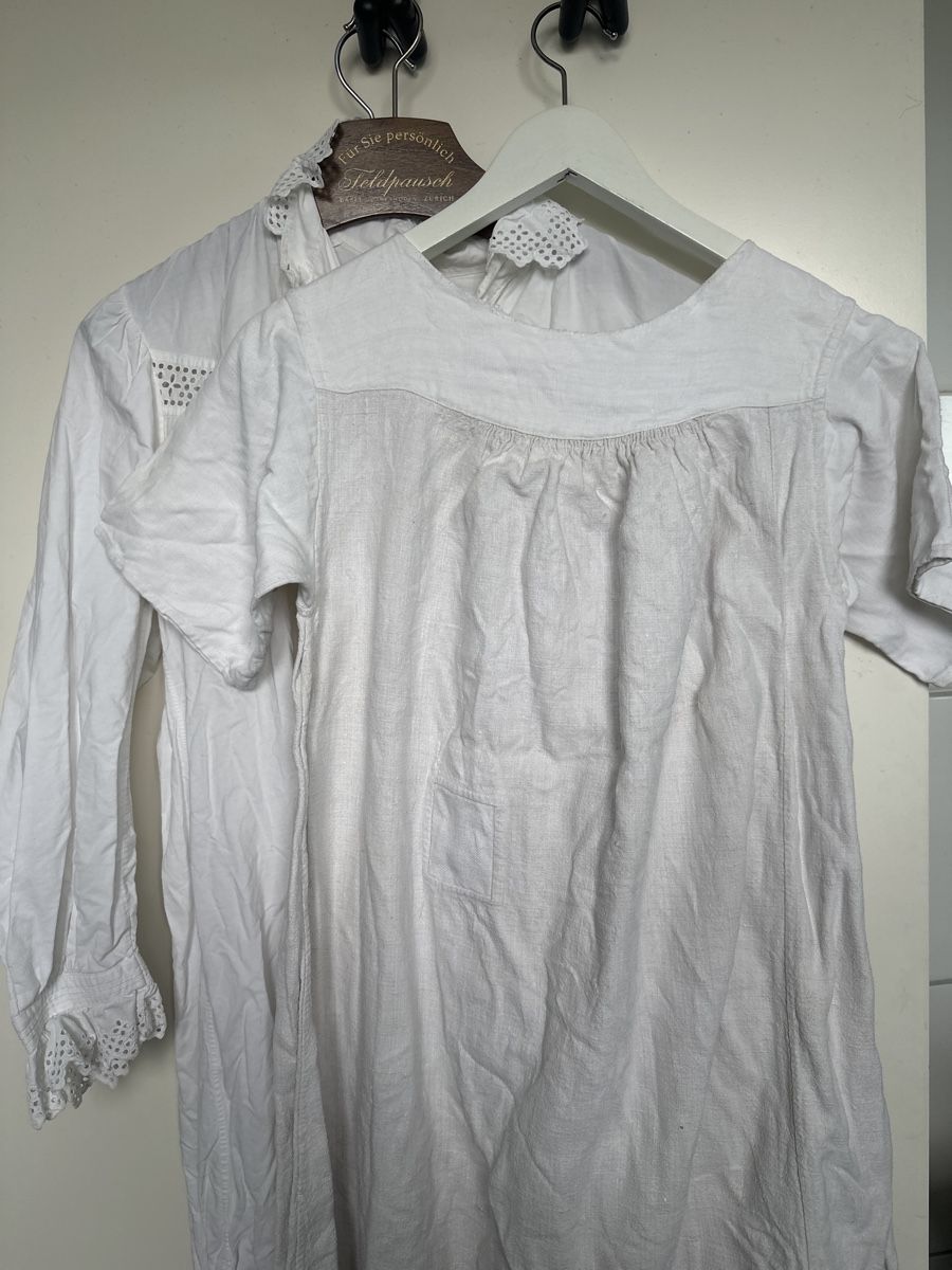 Negligees & Pigiami: 2 uralte Nachthemden, Leinen &Baumw. – Usato da Frauenfeld venduto da aluma14 3