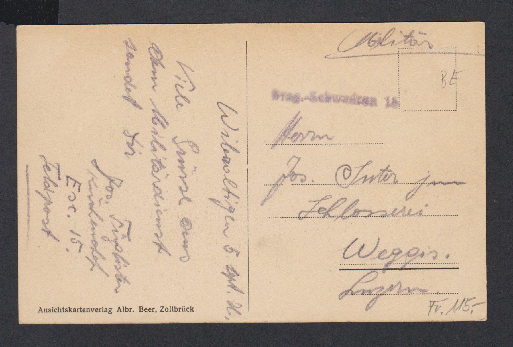 Cartoline postali: Wileroltigen  BE   :   alte 4-Bild - Ansichtskarte um 1920 – Usato da Vitznau venduto da Ropaku 3