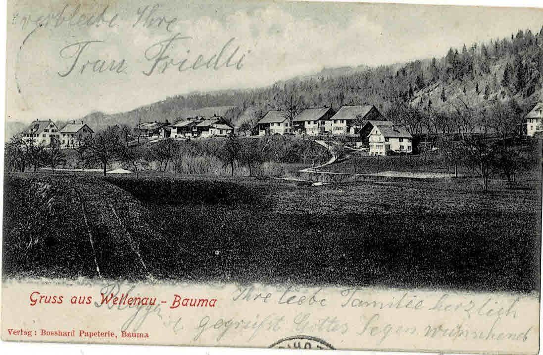 Cartoline postali: gruss aus wellnau -Bauna  1922 – Usato da Sulz AG venduto da Oberdanne8