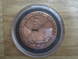 Bronzemedaille  Einweihung Gotthard - Strassentunnel 1980