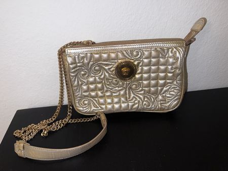 Gold Gianni Versace Shoulder Bag Washed Out