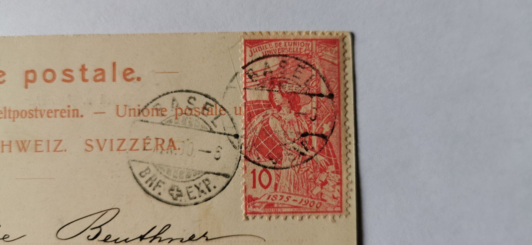 Tutti i francobolli: Carte postale Weltpostverein 1900 – Usato da Aadorf venduto da Chnorli-Furz 2