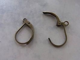 Ohrringe mit Click-Verschluss 1 Paar, bronzefarbig