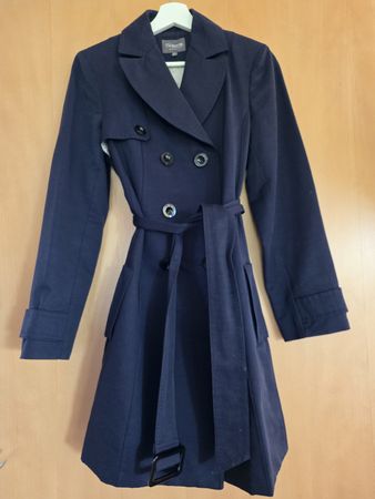 TM Lewin Woman Navy Belted Trench Coat – Size S