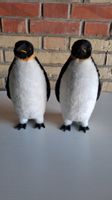 2er Set Kunstfell-Pinguine naturgetreu Dekofiguren