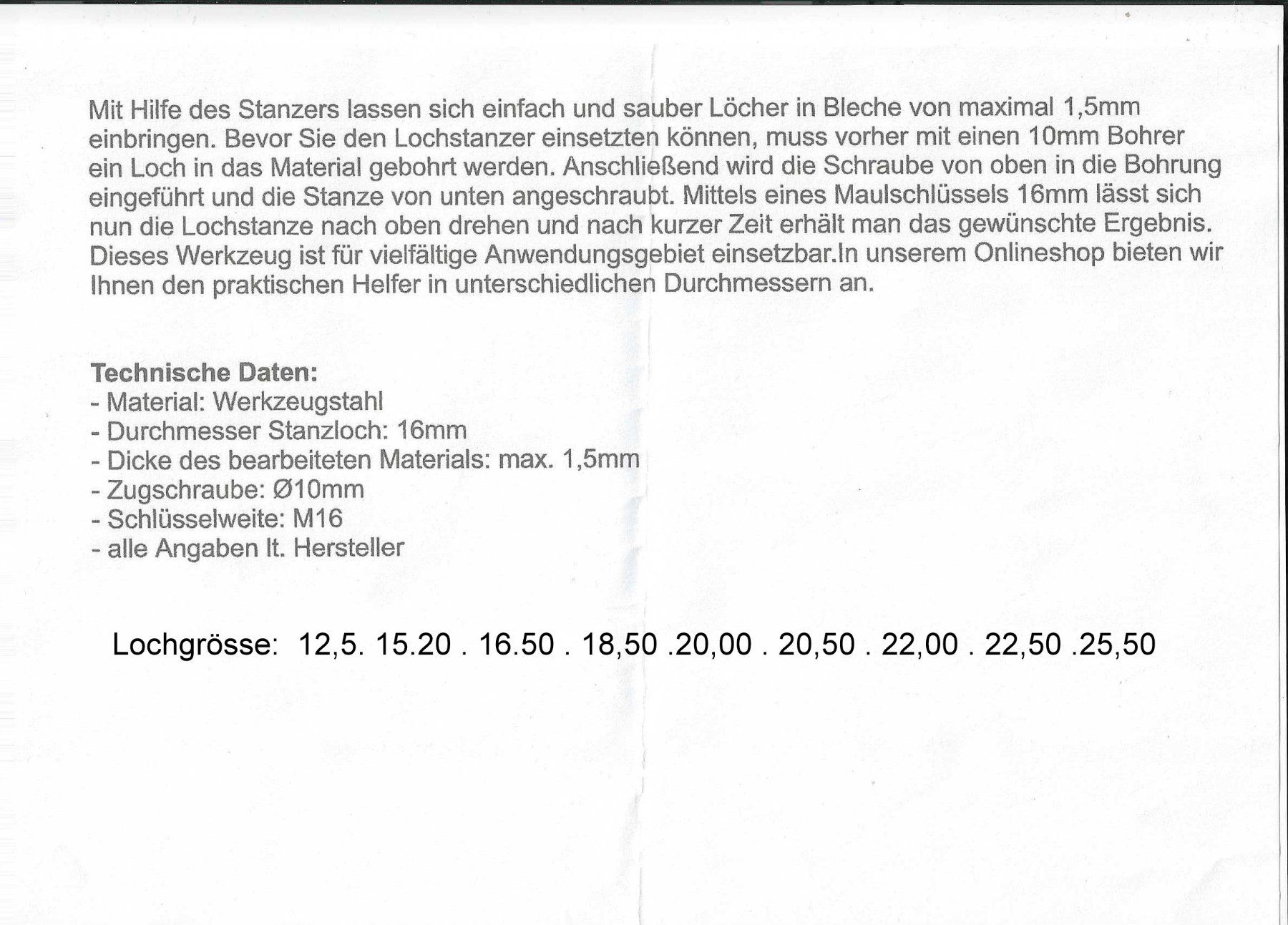 Tutti gli attrezzi: 9 Stk. Schraublocher – Usato da Worben venduto da Jetstream7 2