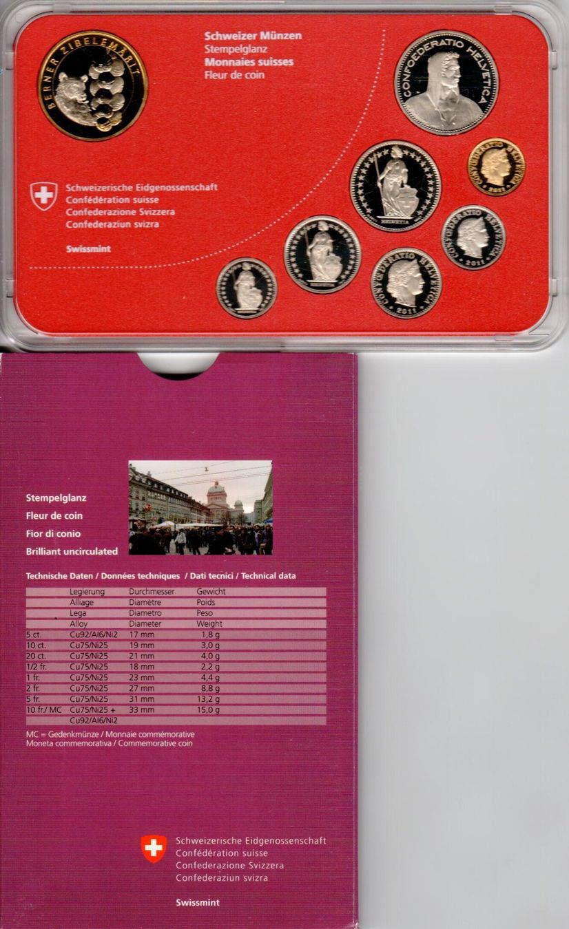 Alle Münzen: Münzsatz 2011 – Neu und originalverpackt aus Wolhusen von Curver9 1