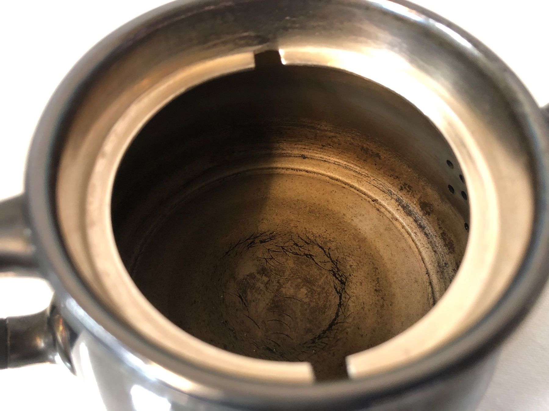 Macchine per caffè & Macchine per espresso: Espressokocher von WISKEMANN "MODELE BREVETE" versilbert – Usato da Brunnen venduto da Allerwaren 5