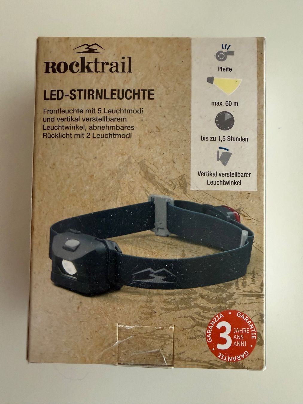 Lampade: Lampe frontale Rocktrail – Nuovo e nell'imballaggio originale da St-Gingolph venduto da GoldenKeys