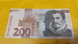 200 Tolar Slowenien Banknote, Top Zustand, Rarität!2004