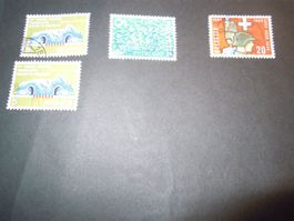 1964, Frei und Werbemarke Nr.406,407,408