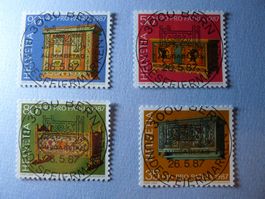 1987 Pro Patria Bauernmöbel B215-218 ET Vollstempel
