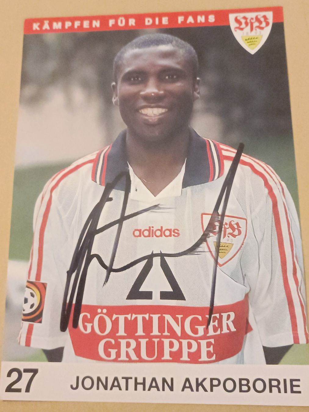 Autogramme: Jonathan Akpoborie - VfB Stuttgart - Handsigniert – Gebraucht aus Menziken von Artographs