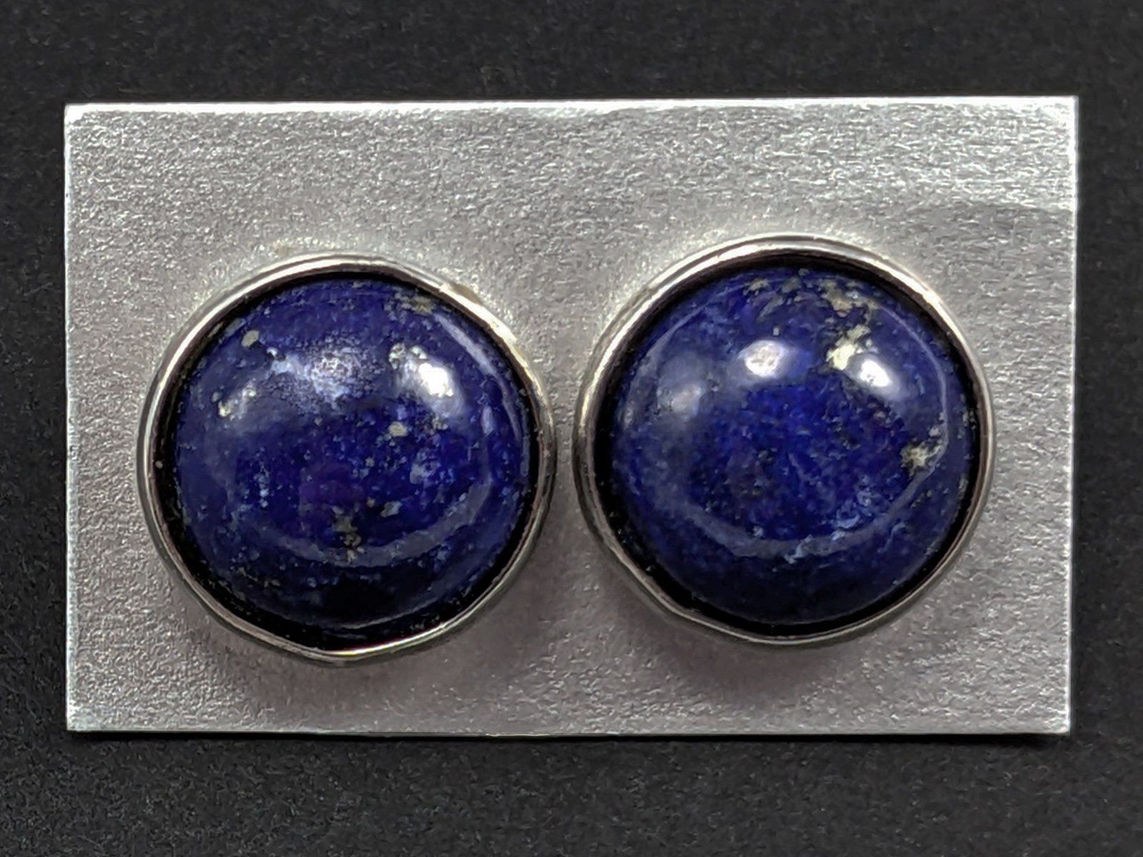 Orecchini pendenti & Orecchini a lobo: Lapislazuli / Lapis Ohrstecker/Ohrringe 11mm mit Silber – Nuovo e nell'imballaggio originale da Meilen venduto da GypsyCat