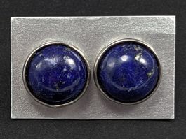 Lapislazuli / Lapis Ohrstecker/Ohrringe 11mm mit Silber