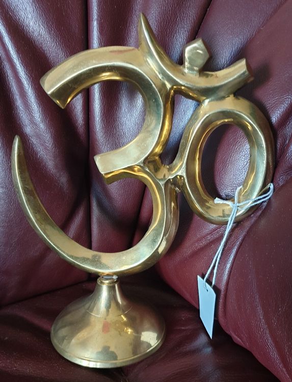 Messing OM Symbol 20 cm Deko Spiritualität Meditation Yoga (Neu und ...