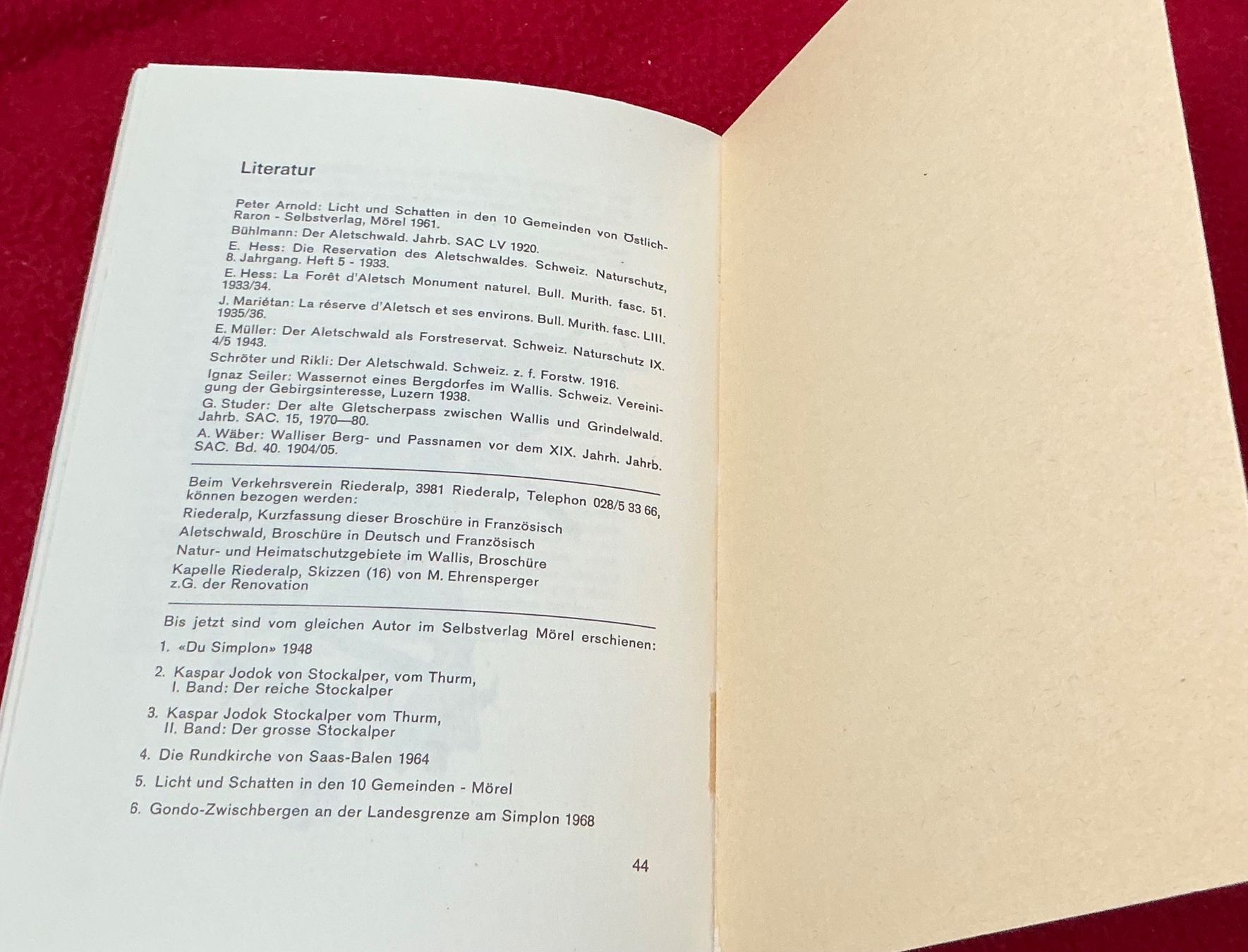 Libri: Peter Arnold RIEDERALP - Historisches Buch – Usato da Naters venduto da seidengut 4