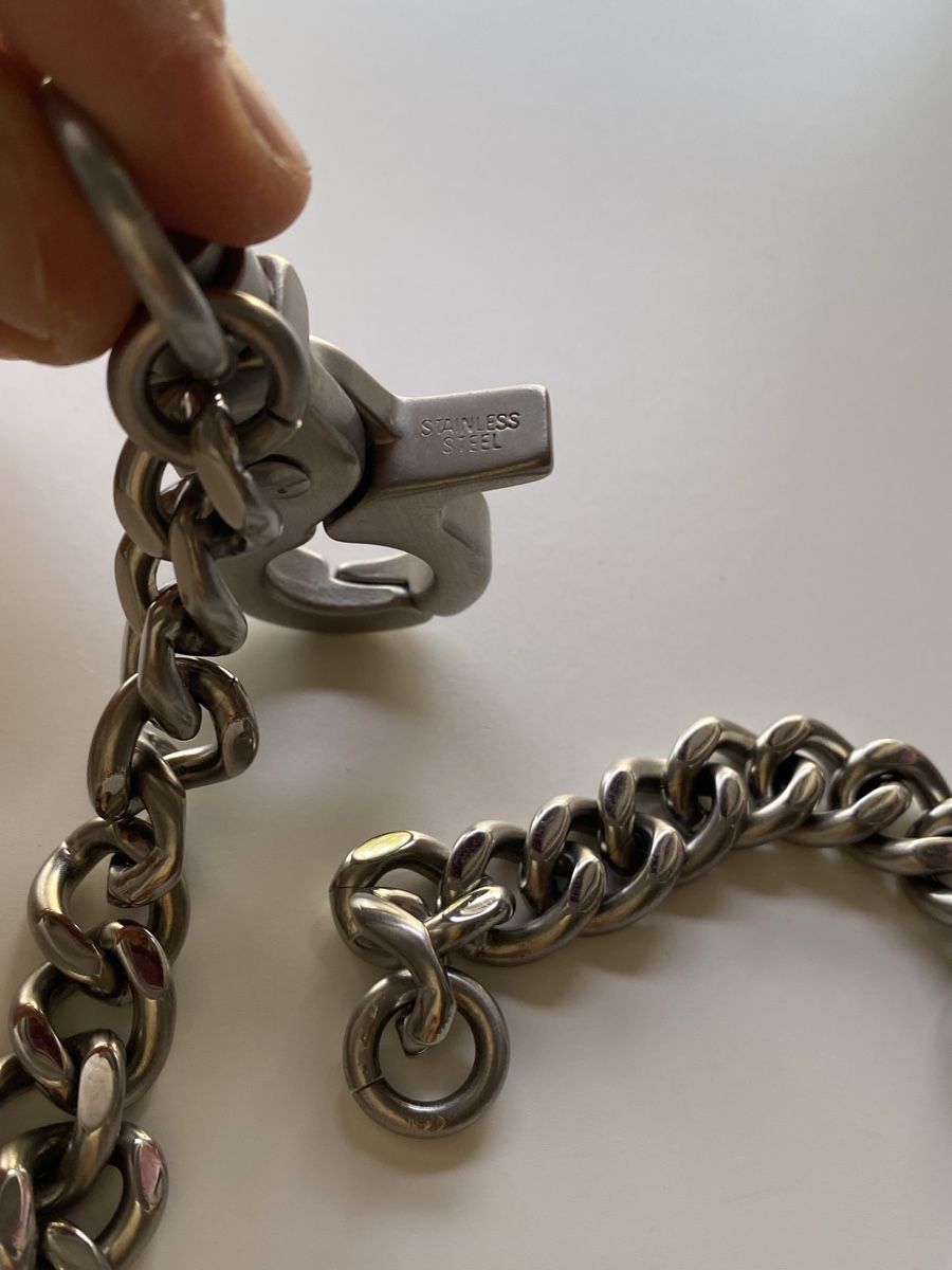 Diesel Catenine: DIESEL Edelstahl Massiv Kette Silber – Nuovo (secondo la descrizione) da Givisiez venduto da dor_xb9k 1