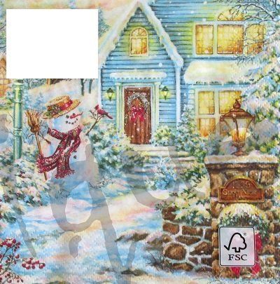 Tovaglioli: Serviette schneemann (1029) 2Stk. – Nuovo (secondo la descrizione) da Schlatt TG venduto da kreativ-atelier