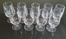 9 Weingläser mit Gravur
