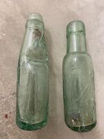 2 x Kugelverschluss Glas-Flasche, antik, vintage