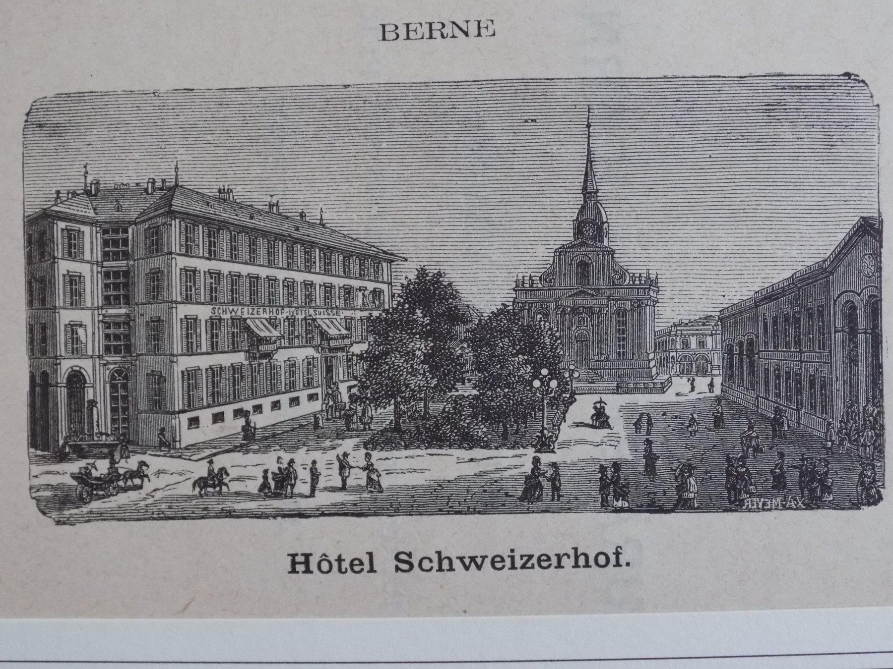 Incisioni: Hotel Schweizerhof in Bern – Usato da Risch venduto da Antikfee 3