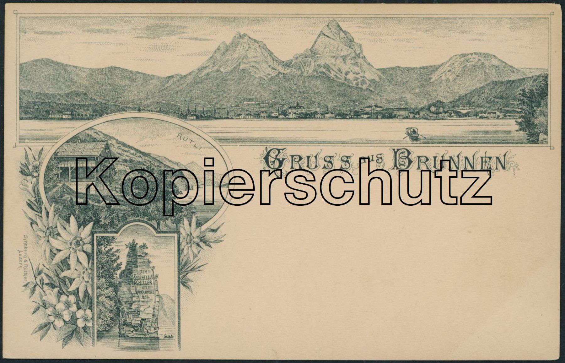 Ansichtskarten: SZ Brunnen - Litho - Ingenbohl – Neu (gemäss Beschreibung) aus Schindellegi von leecollect