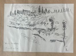 Fritz Bernhard "Hinter Montebello" signiert und datiert