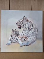 Tableau de Tigre blanc avec petit