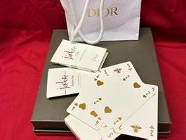 Diorset: Parfumproben/Spielkarten/Lippenpflege & Couvert