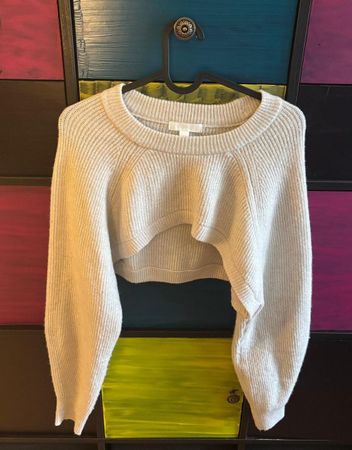 H&M Pulli Crop, Beige, Grösse L