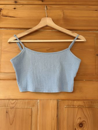 Sommer Top Hellblau, Grösse S, ideal für warme Tage!