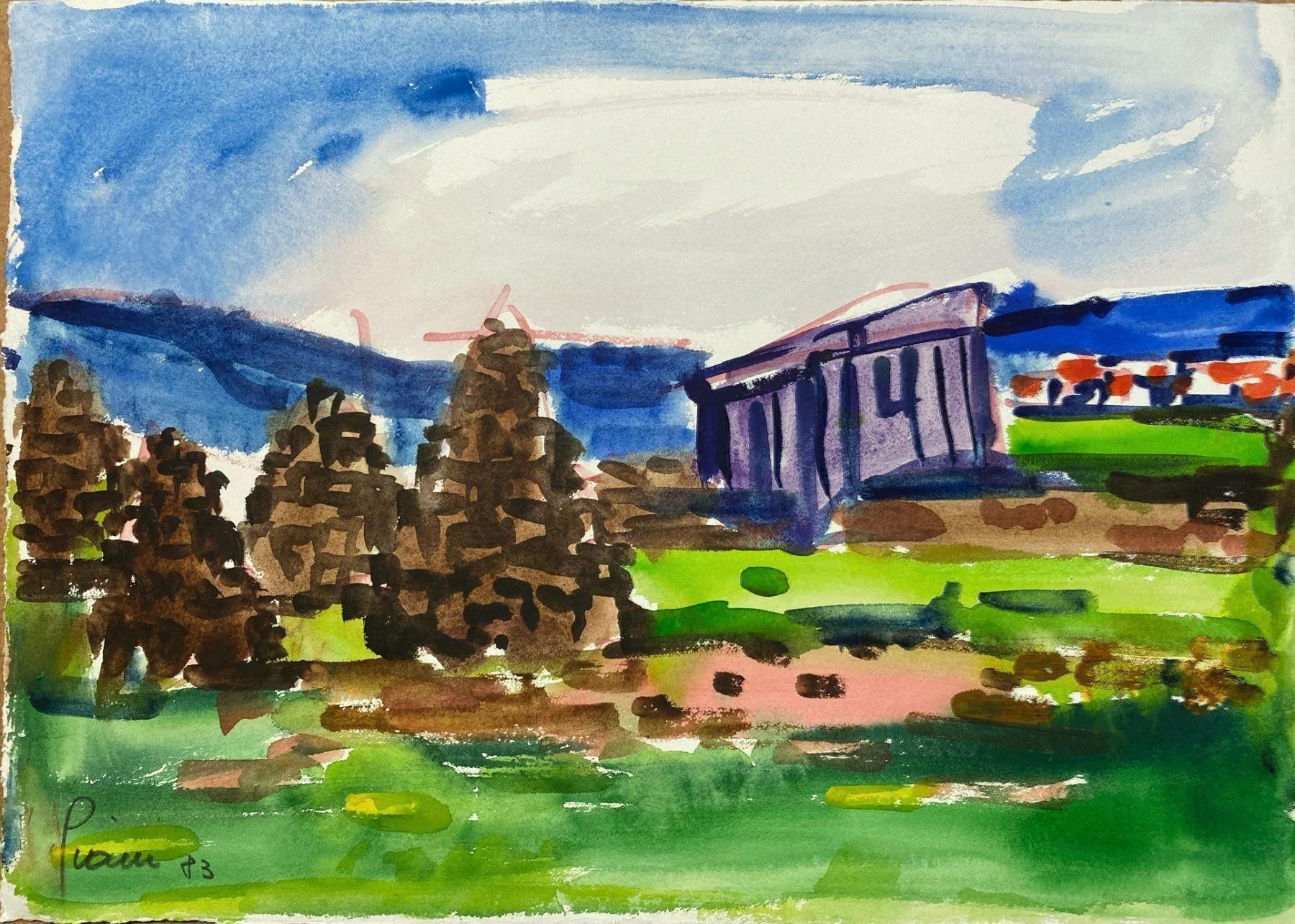 Gemälde: Giani Castiglioni Aquarell 1983 – Gebraucht aus grenchen von Belarte