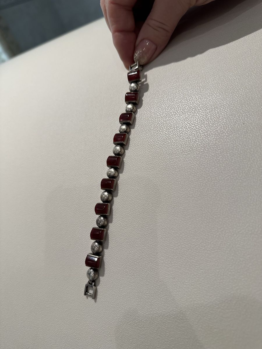Bracciali & Braccialetti: Armband echtes Silber Karneol Steine – Usato da Luzern venduto da ariazalea 3