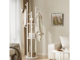 Garderobenständer drehbar, massivholz Kleiderständer weiss