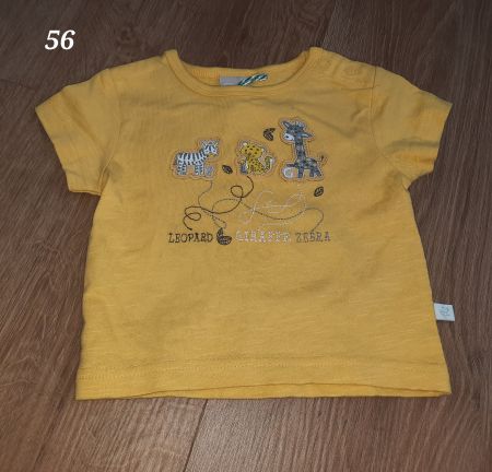 Süesses T-Shirt Gr. 56 Gelb mit Safari-Motiven Top Zustand!