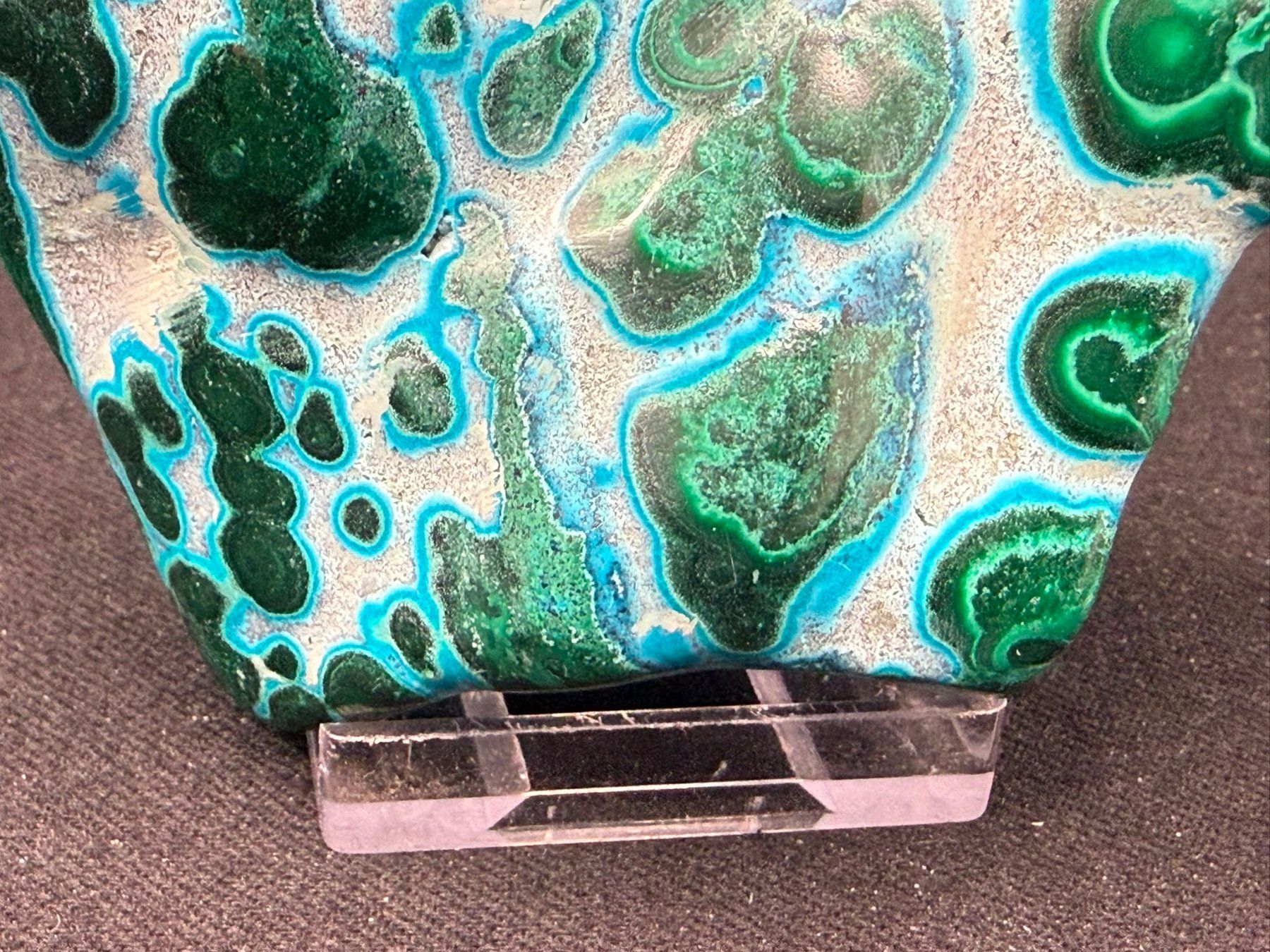 Mineralien & Heilsteine: Malachit und Chrysocolla poliert – Gebraucht aus Schinznach Bad von Demerald 3