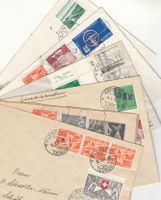 SBK 297 - 308 Mischfrankaturen 6 Belege