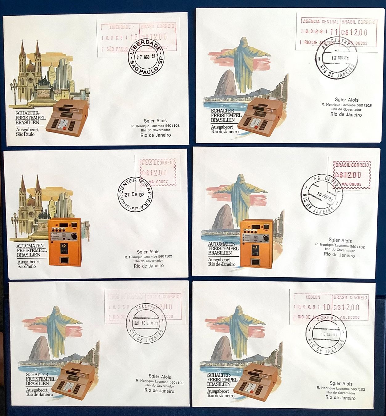 Alle Briefmarken: 1981 - Brasilien  - ATM - Div.FDC – Neu (gemäss Beschreibung) aus Liestal von Pep3