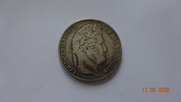 5 Fr Louis Philippe 1844 W argent