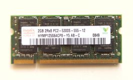 RAM für Laptop: Hynix 2GB DDR2 SODIMM  667 MHz