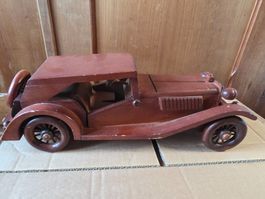 Vintage Holz Modell Auto Mobil - 1945 MG -TC