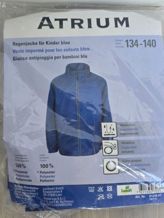 Regenjacke blau 134-140 neu und originalverpackt