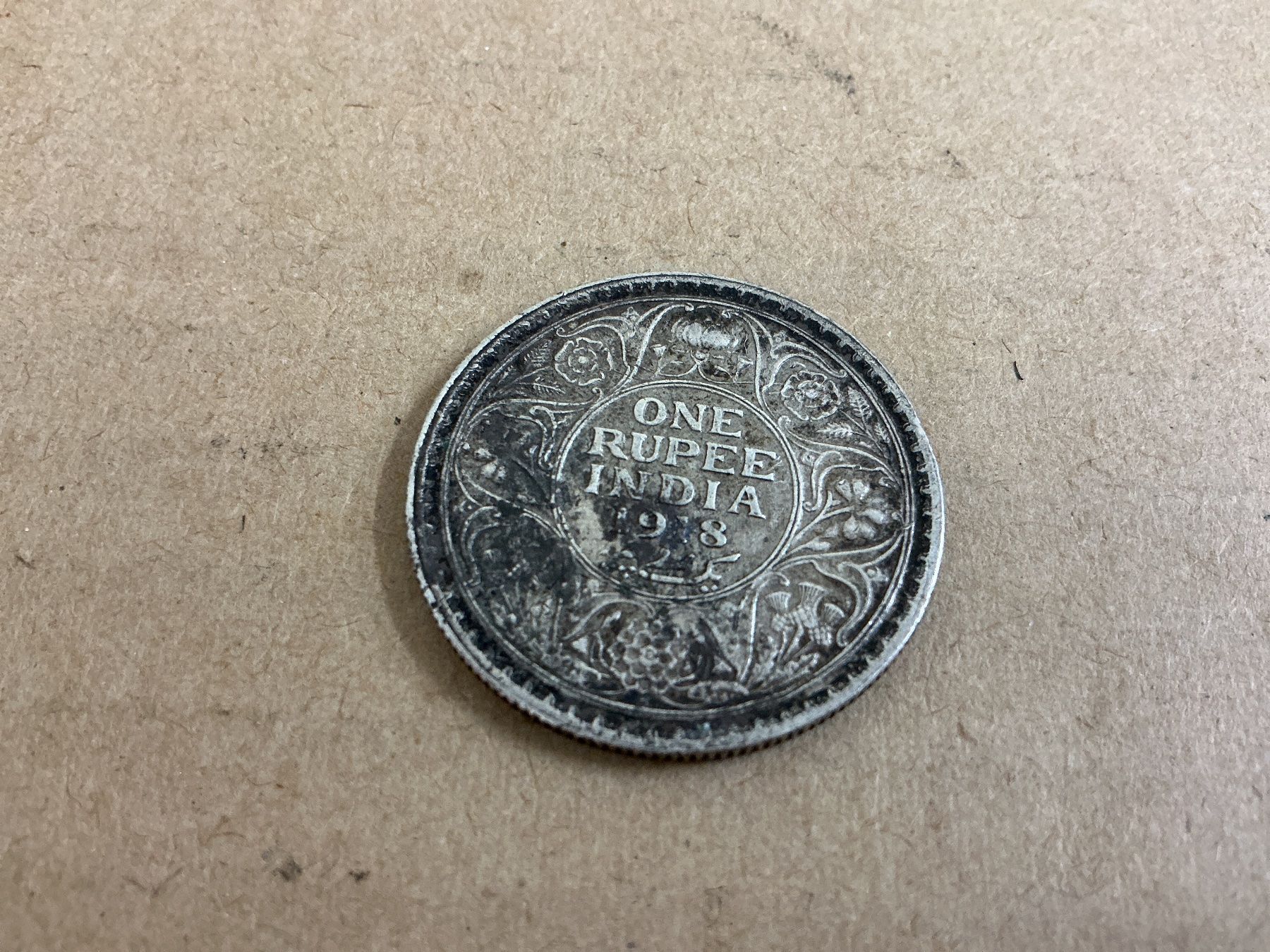 Alle Münzen: One Rupee India 1918 – Gebraucht aus Bern von vielerart 1