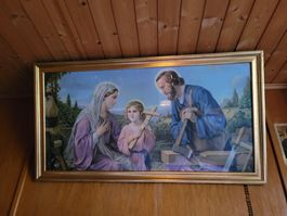 Heiligen Bild Jesus Christus Maria Josef religiös alt antik