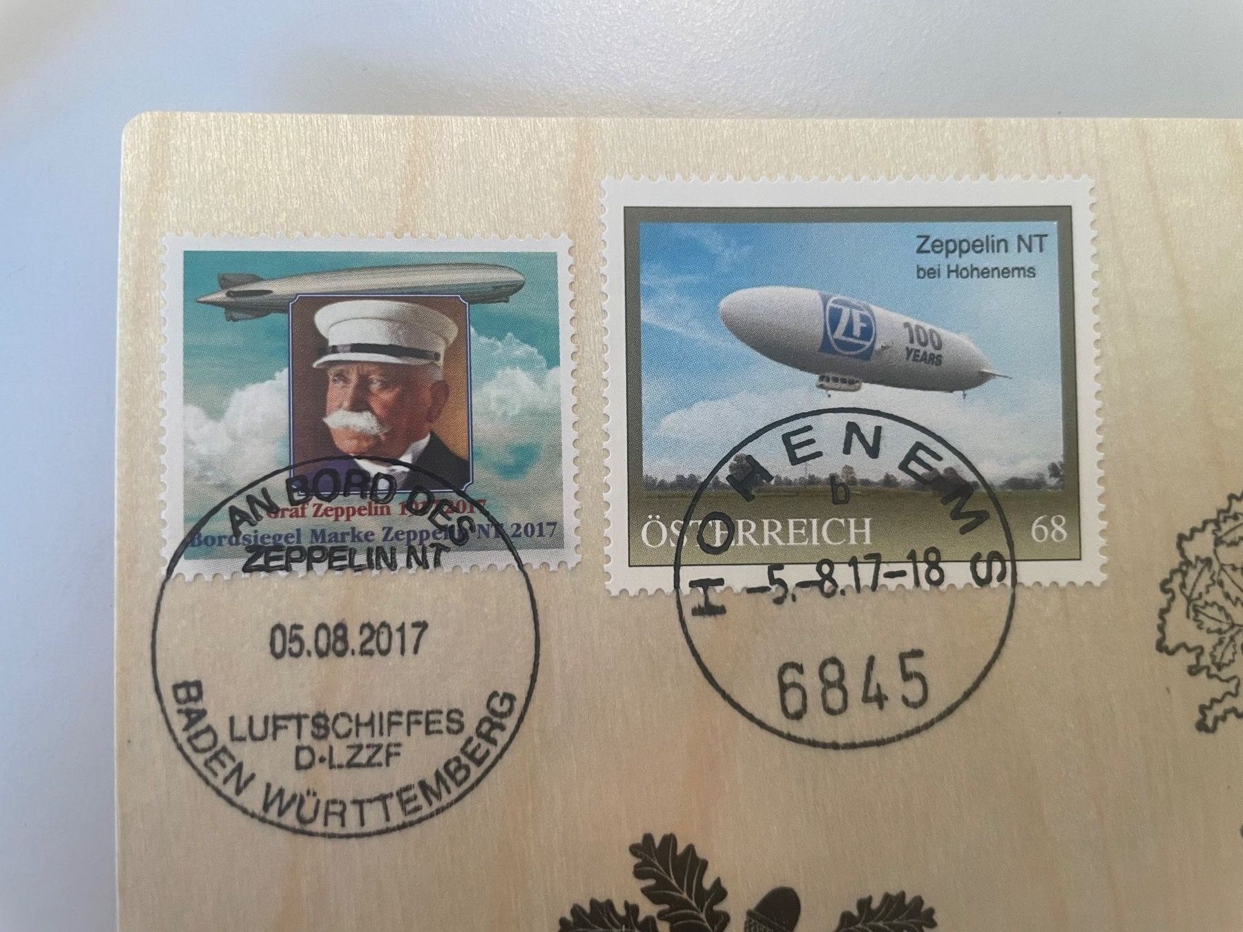 Ansichtskarten: Zeppelin Holzpostkarte – Gebraucht aus Küssnacht am Rigi von POSTOMASTER 1