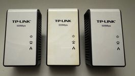 3x Adattatore Powerline TP-LINK TL-PA511, 500Mbps, usato